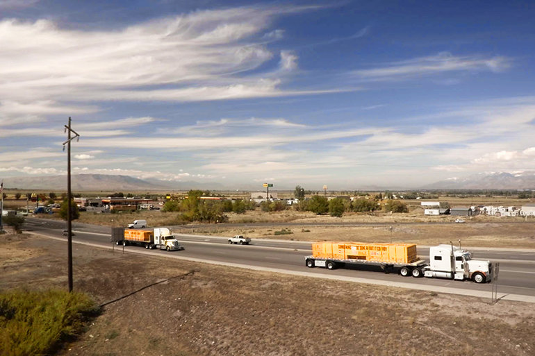 The “Something Can Be Done About It” convoy carries 200 tons of building supplies, donated by KSL and Bonneville Radio viewers and listeners. The convoy itself was organized and paid for by the Scientology Volunteer Ministers.
