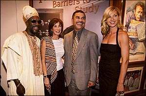 Isaac Hayes, Anne Archer, U.S. Representative Lacy Clay and Jenna Elfman