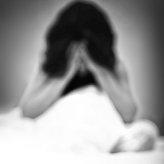 A woman not able to sleep