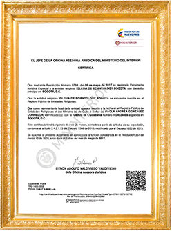 Scientology erkenning in Colombia