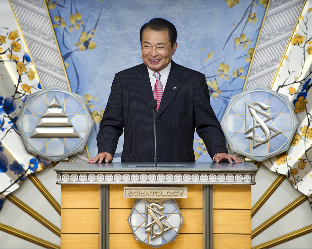 Mr. Masami Saito commends Volunteer Minister's spirit of help at Tokyo Ideal Org Grand Opening