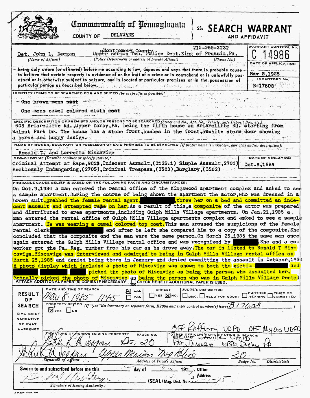 ron miscavige sr arrest doc 2 page 2
