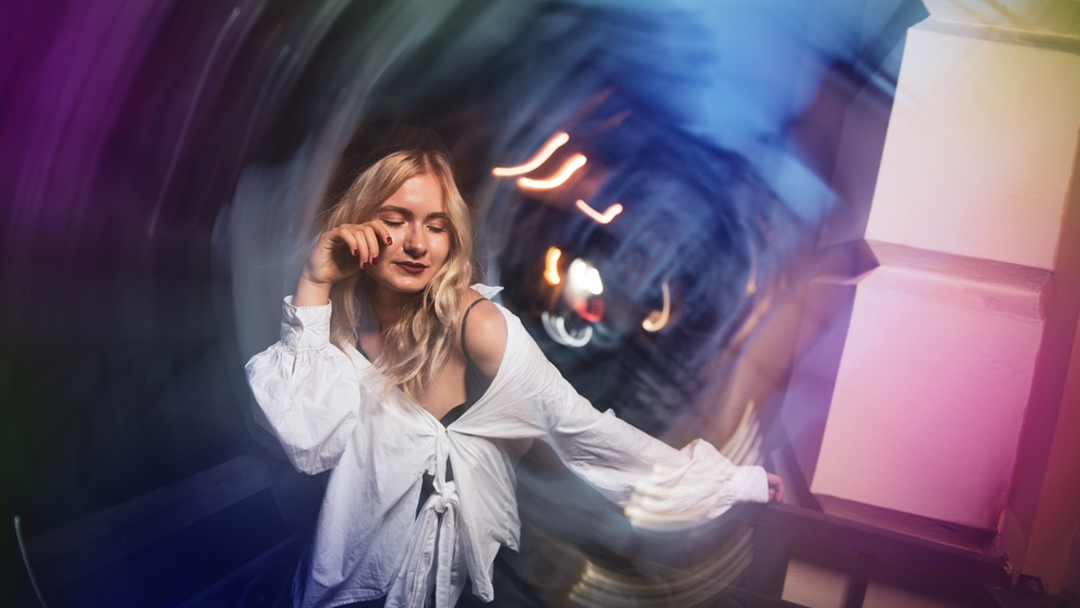 Young woman in a street