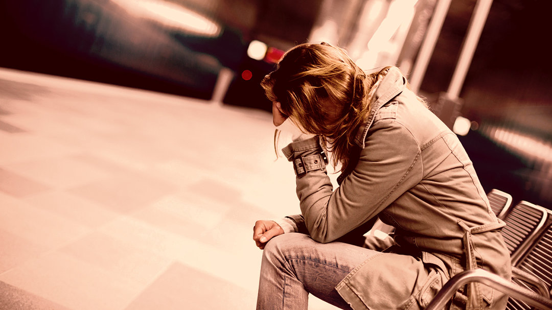 Depressed young woman