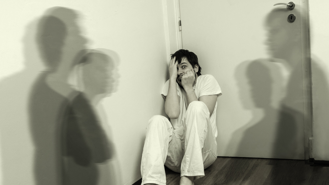 Man having hallucinations