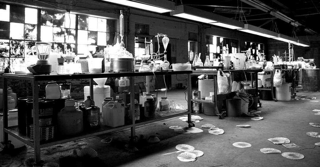 Clandestine lab producing synthetic drugs