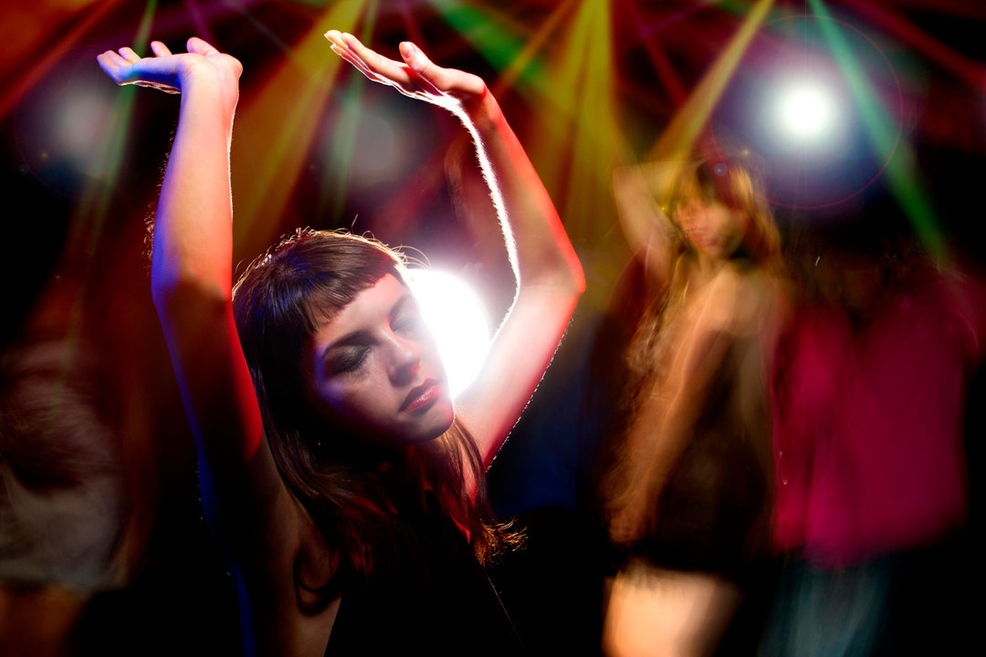 Woman dancing in a nightclub