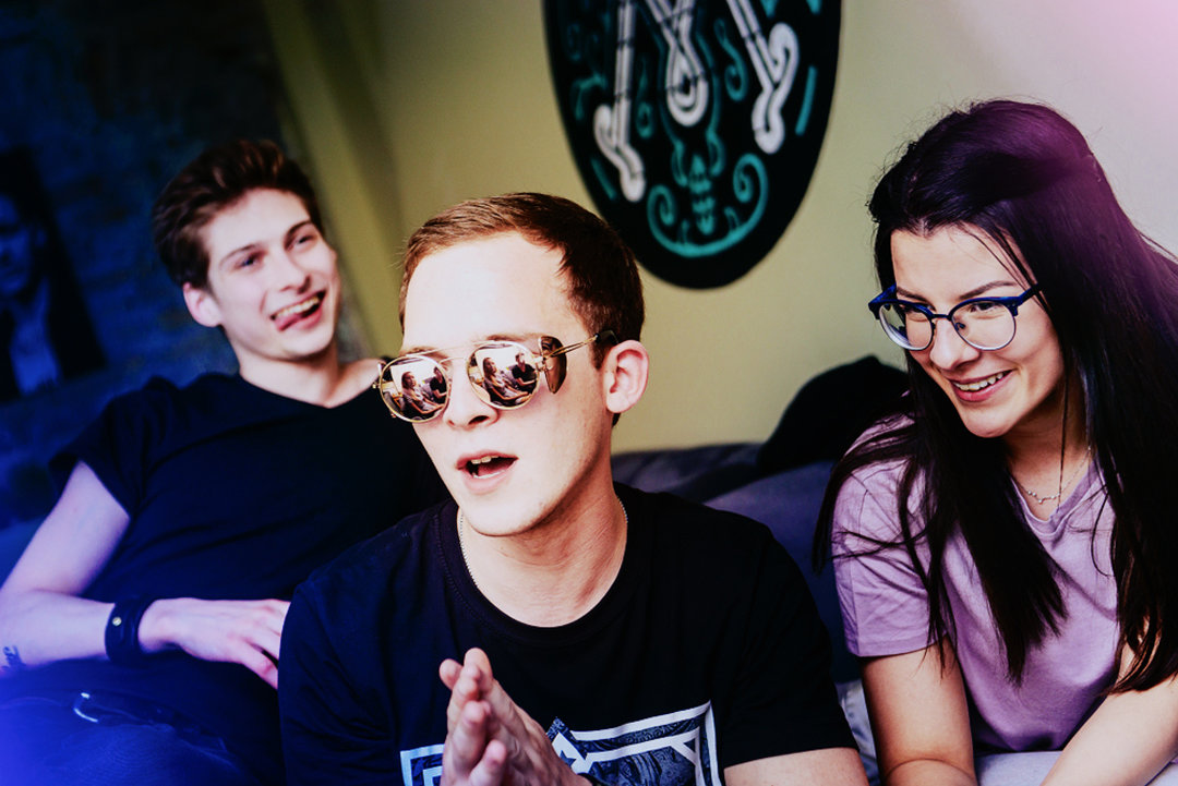 A group of teenagers