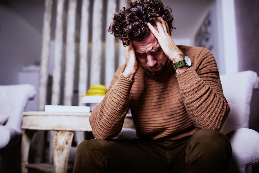 Man with headache