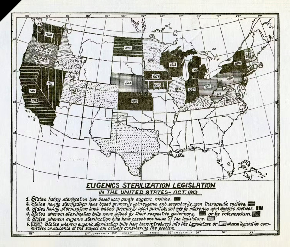 Eugenics map