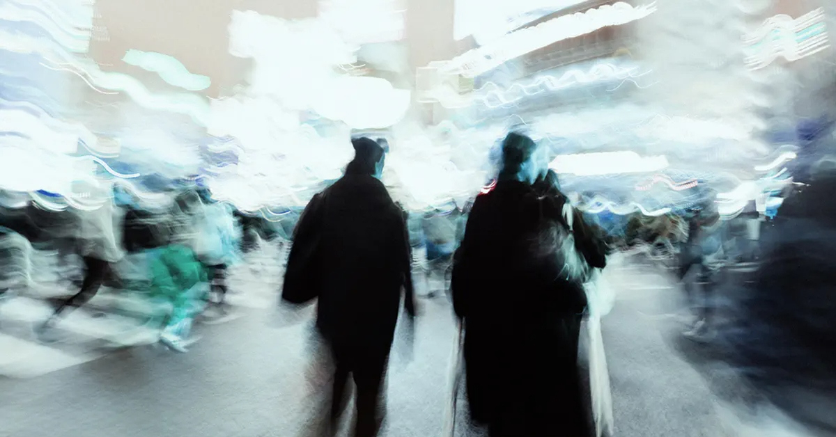 A blurred street