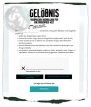 Unterschreiben Sie das Gelöbnis