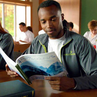 Narconon student studying life skills courses