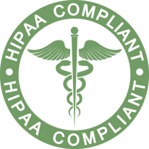 Cadecus surmounted with HIPAA compliance text