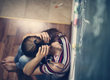 Girl having study problems