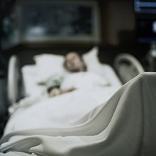 Woman at a hospital