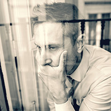 Man depressed