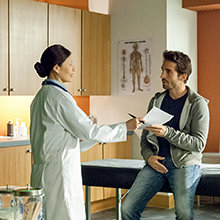 Narconon student getting examination by a medical doctor