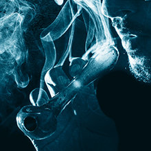 Smoking a crack pipe