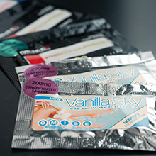 Bath salts in a foil packet