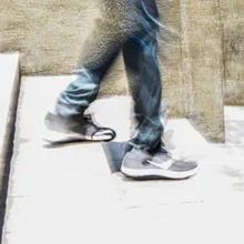 Blurred image of walking