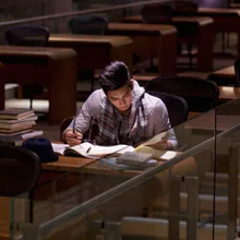Studying late