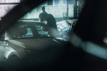 Someone stealing a car
