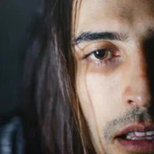 Close up of man's face showing meth effects of the eye
