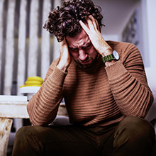 Man with a headache