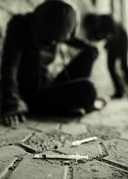 heroin addicts on a street