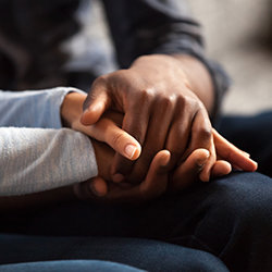 A family getting help