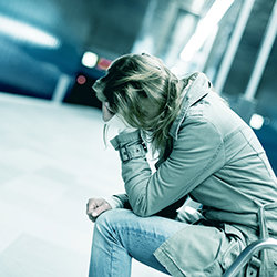 Depressed young woman