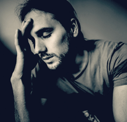 Man experiencing heroin withdrawal