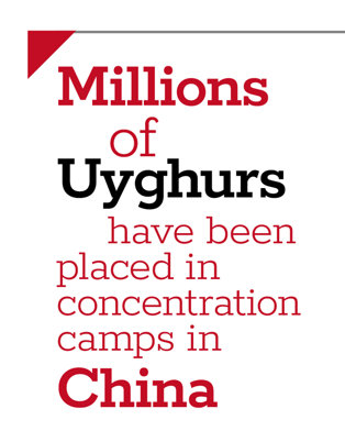 Millions of Uyghurs have been placed in concentration camps in China