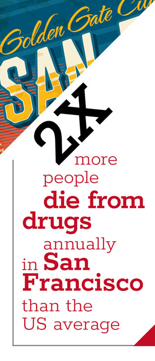 2X as many people die from drugs annually in San Francisco as the US average