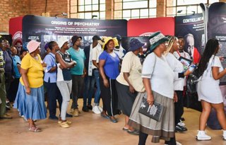 Attendees of CCHR exhibit in South Africa