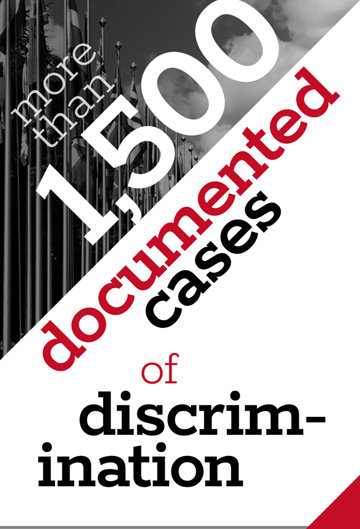 More than 1,500 documented cases of discrimination.
