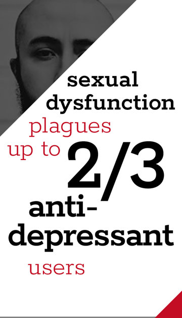 Sexual dysfunction plagues up to 2/3 antidepressant users
