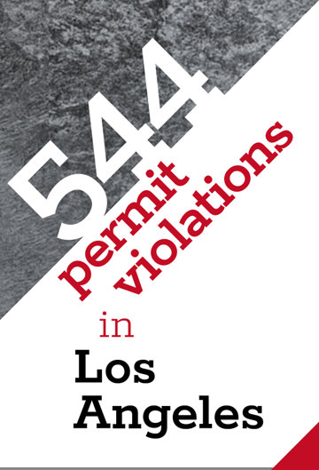 544 permit violations in Los Angeles