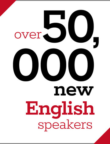 Over 50,000 new English speakers