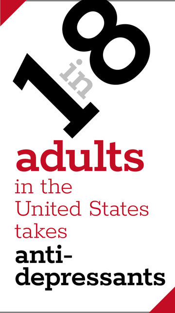 One in eight adults in the United States takes antidepressants.