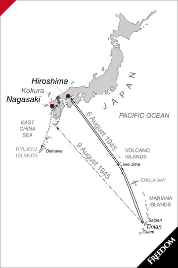 Map of bombings