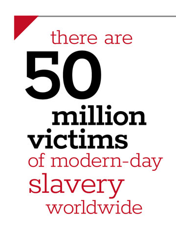 There are 50 million victims of modern-day slavery worldwide