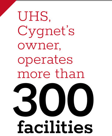 UHS, Cygnet's owner, operates 300 institutions