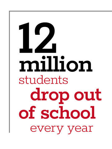 12 million students drop out of school every year