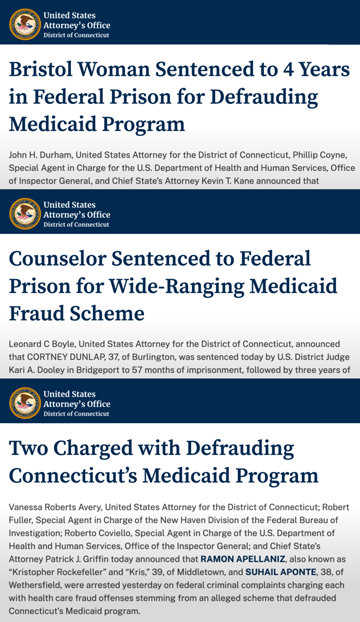 Psychiatric and mental health fraud press releases