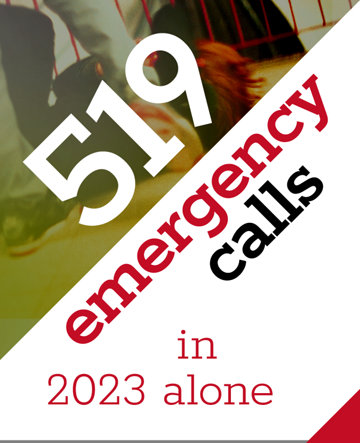 519 emergency calls in 2023 alone statistic