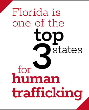 Florida is one of the top 3 states for human trafficking