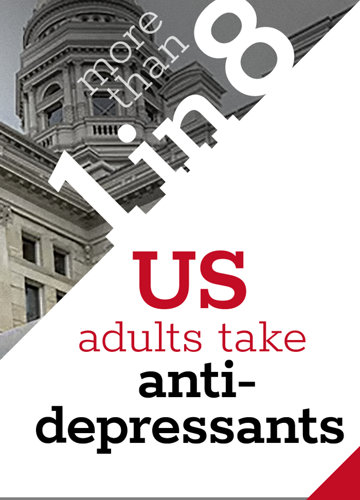 More than 1 in 8 US adults take antidepressants.