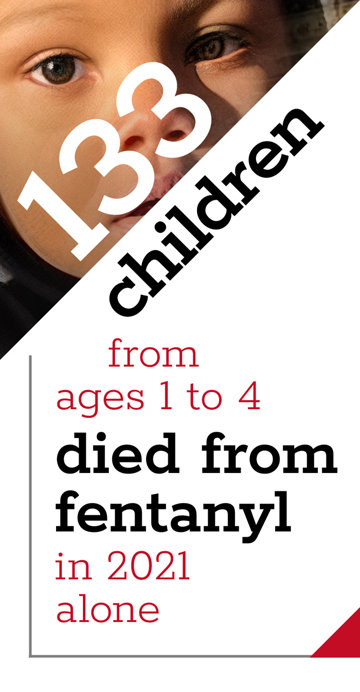 133 children died of fentanyl in 2021 alone statistic